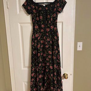 Beauty and the Beast Black Rose Dress